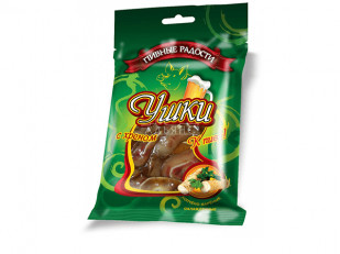 Колбаски МИНИ со вкусом аджики с/к (100 гр): Уши свиные с хреном 