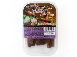 Юкола кеты: Сурские гренки Чеснок с зеленью (100 гр)