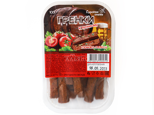 Сурские гренки Томат спайси (100 гр) в Магнитогорске