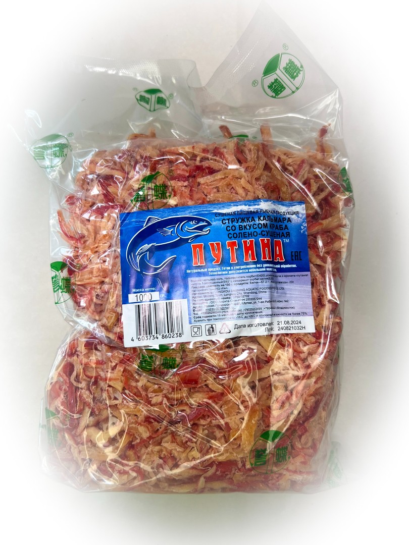 Кальмар стружка со вкусом краба "Розовая" (ПУТИНА) в Магнитогорске
