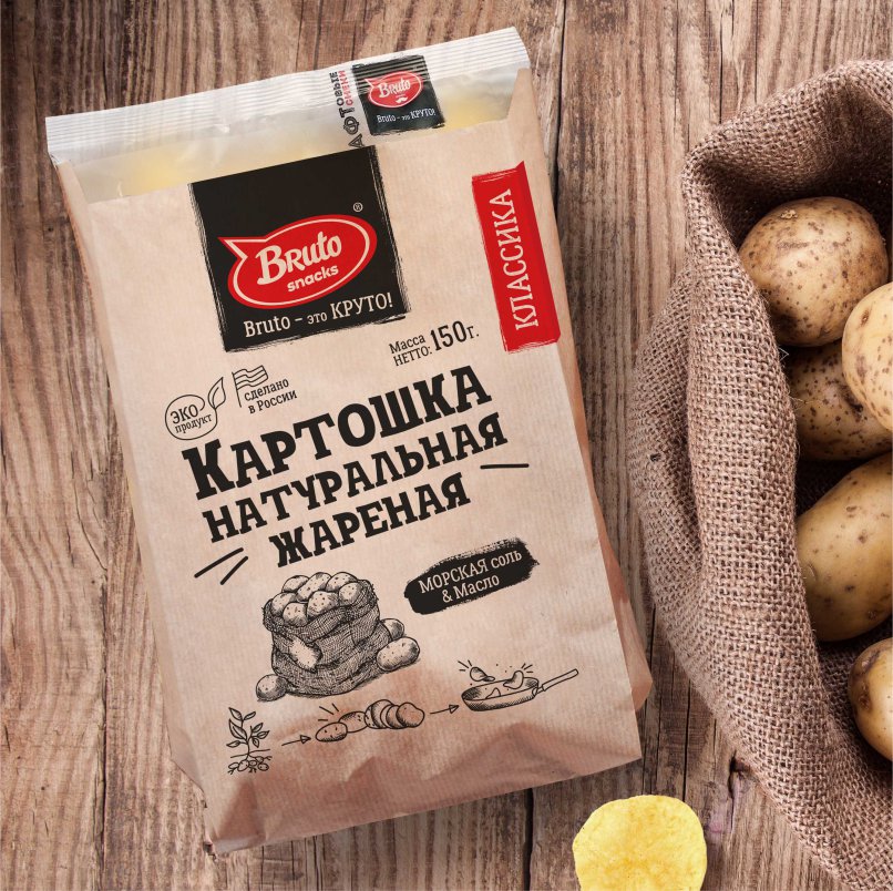Картофель «Бруто» с солью 130 гр. в Магнитогорске